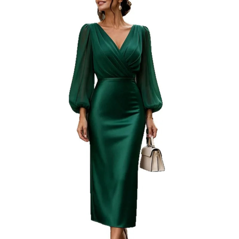 Theodora Satin Bodycon Dress