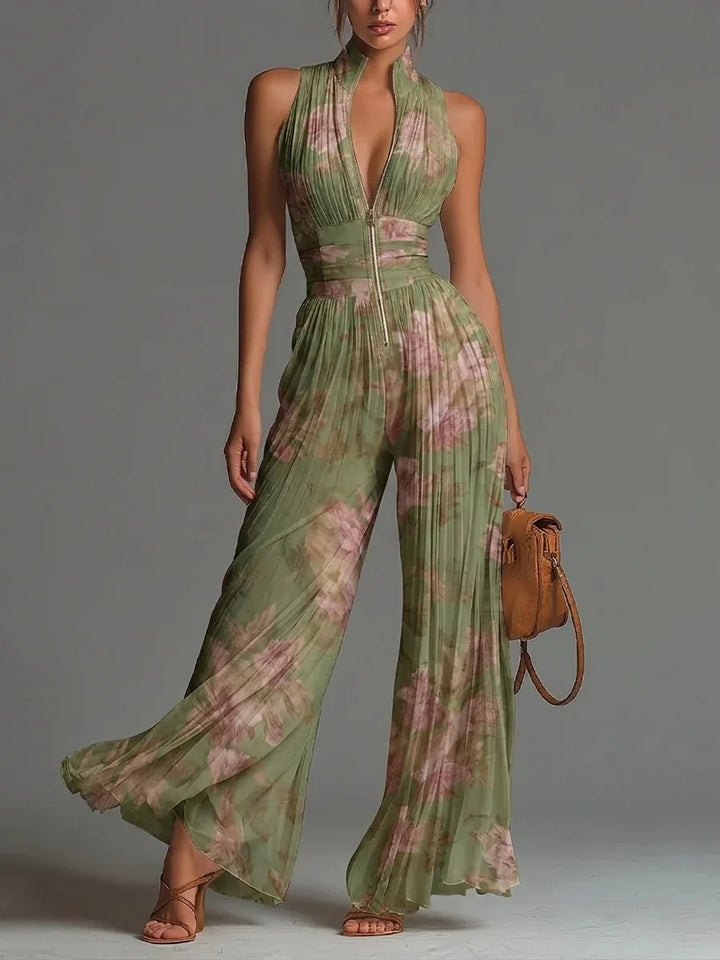 Harper Pleated Wide Leg Jumpsuit