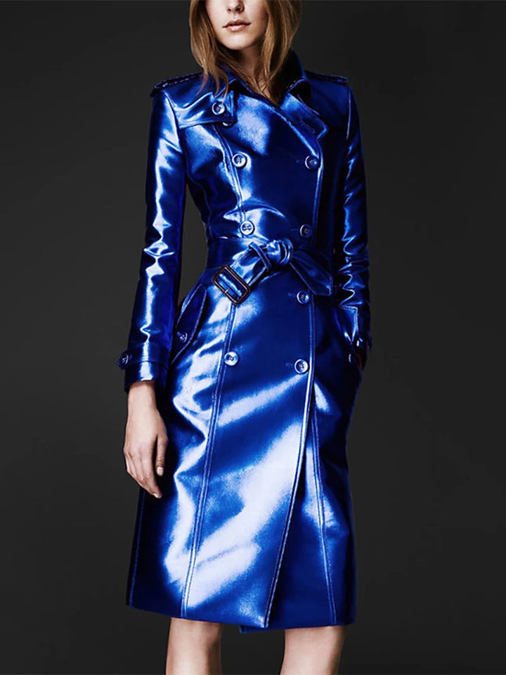 Josefine Leather Trench Coat
