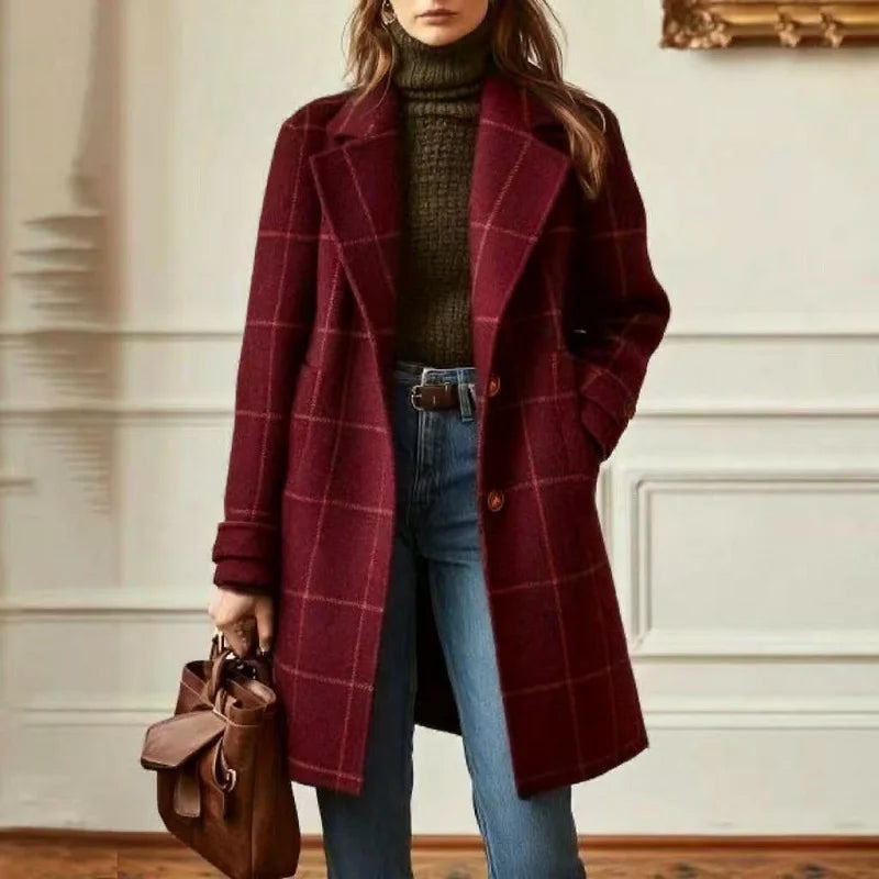 Aurelia Wool Plaid Coat