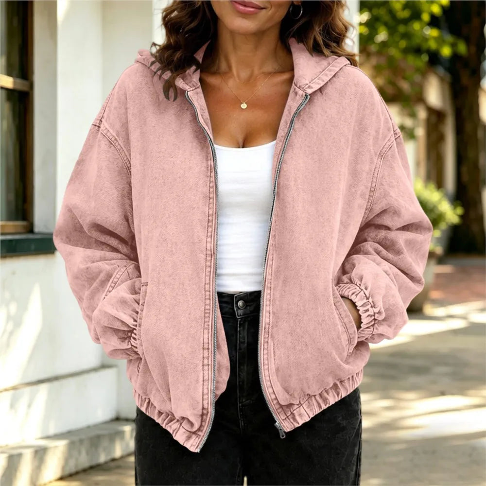 Sabeline Hooded Denim Jacket