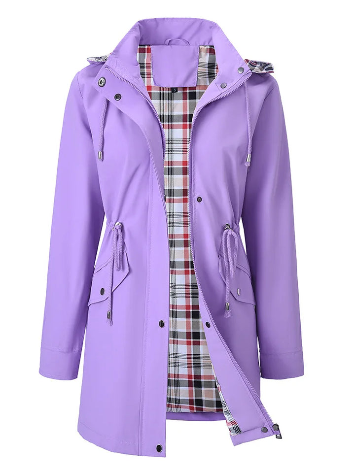 Yolanda Drawstring Waist Rain Jacket