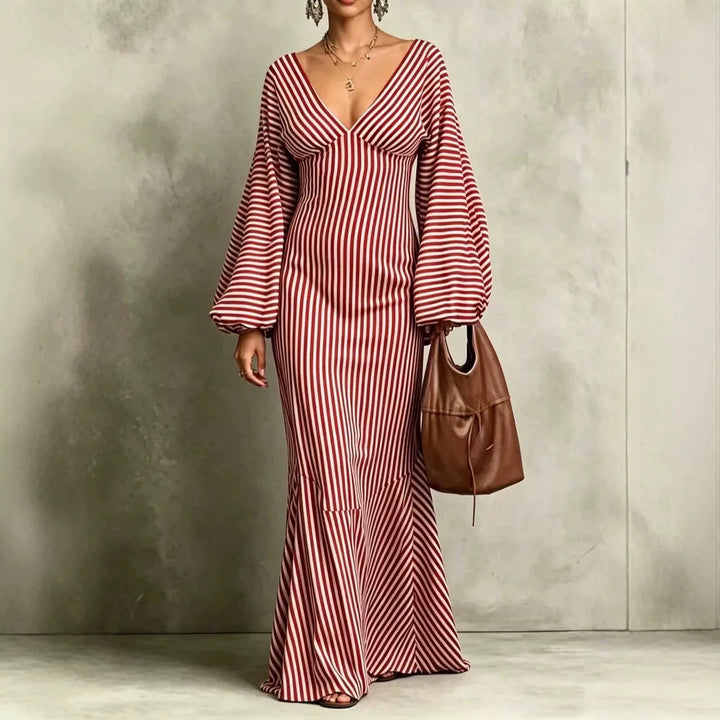 Cosima Lantern Sleeve Maxi Dress