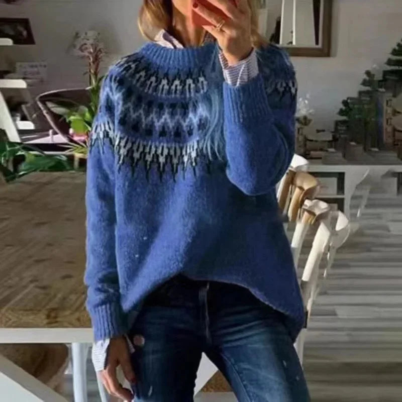 Nadine Fair Isle Crew Neck Sweater