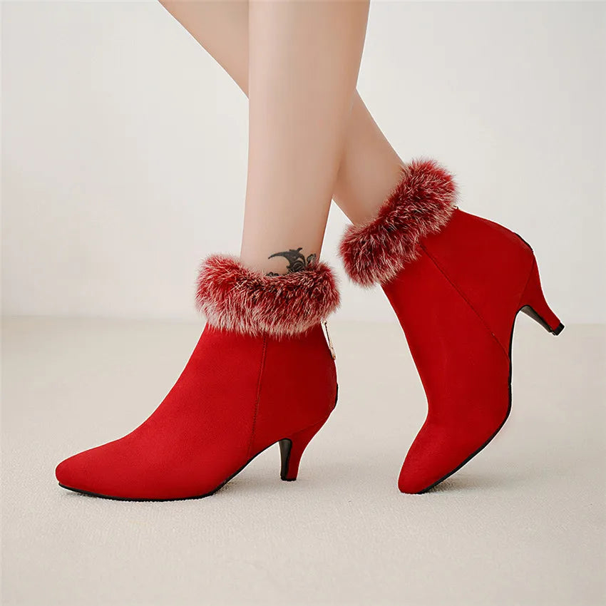 Selene Fur Ankle Boots