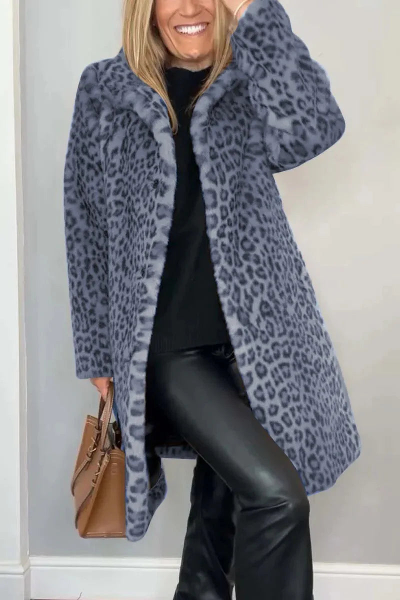Bianca Turn Down Leopard Coat