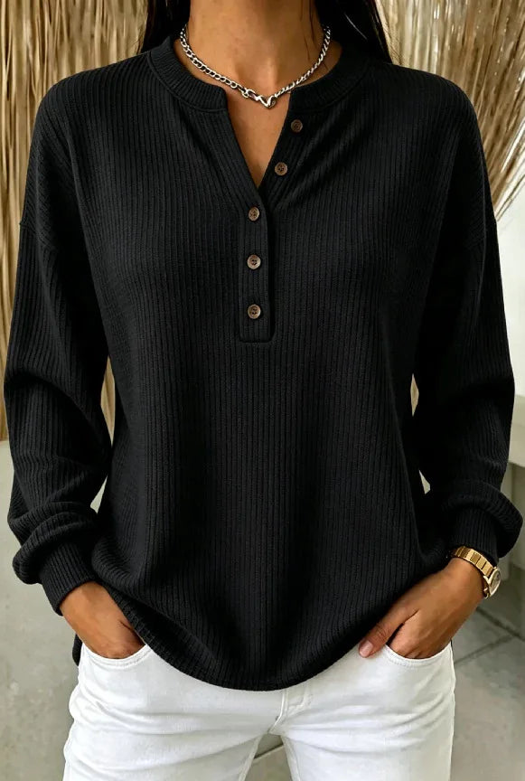 Imogen Button Placket Henley
