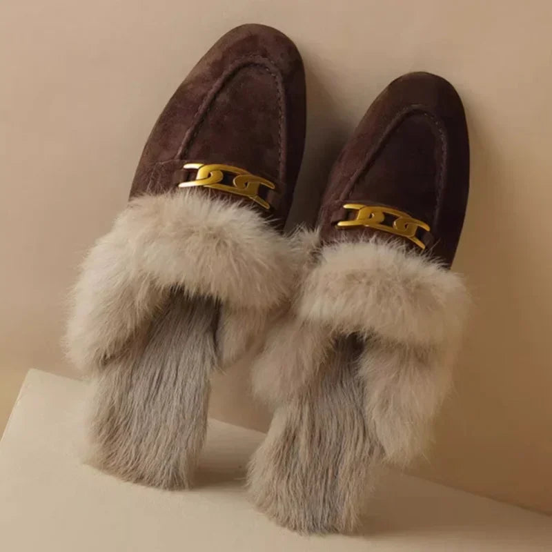 Aurelia Whisper Fur Mules