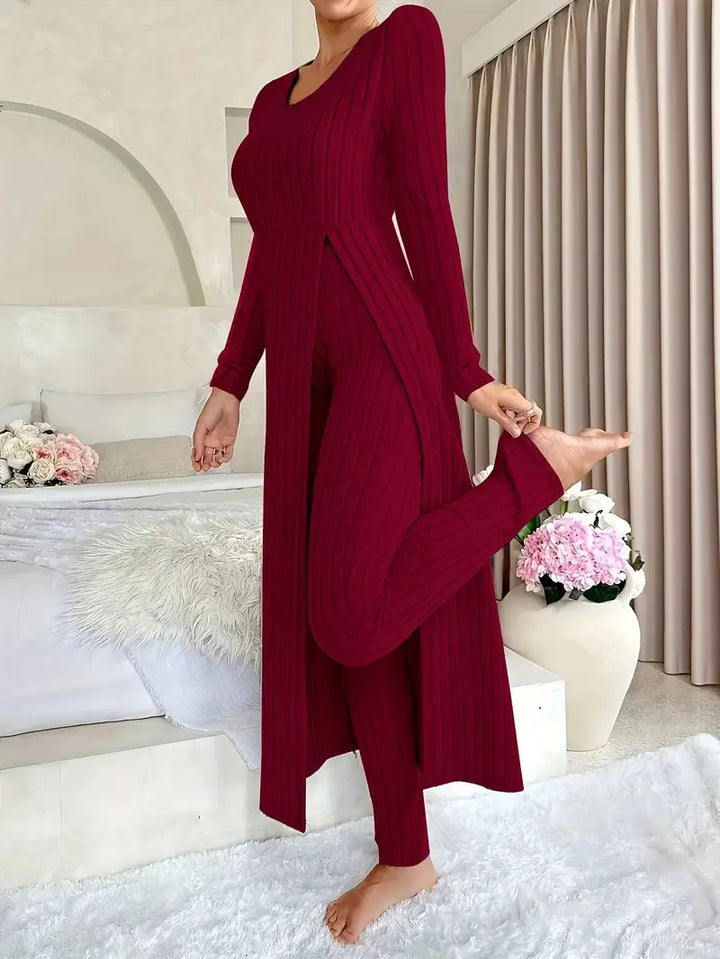 Dulcie Ribbed Lounge Two Piece Set