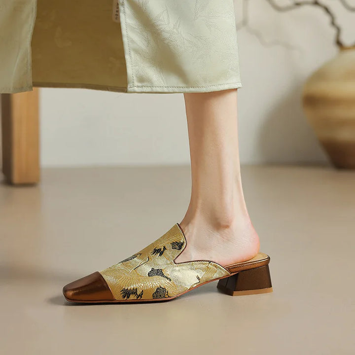 Ortega Floral Embossed Mules