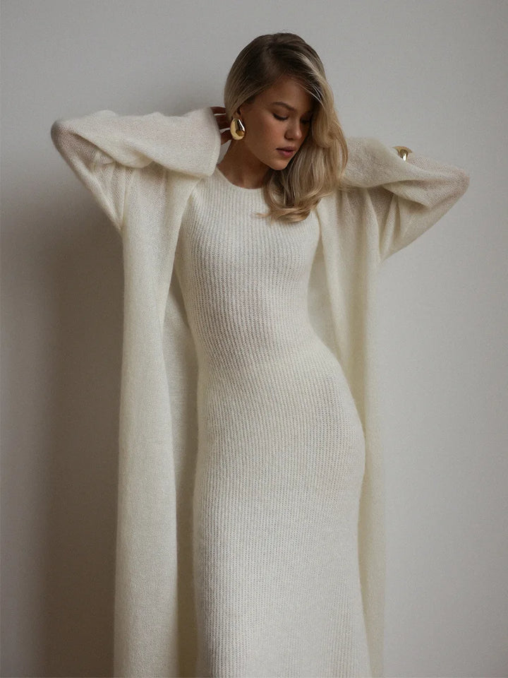 Solaris Ribbed Knit Sweater Dress Set