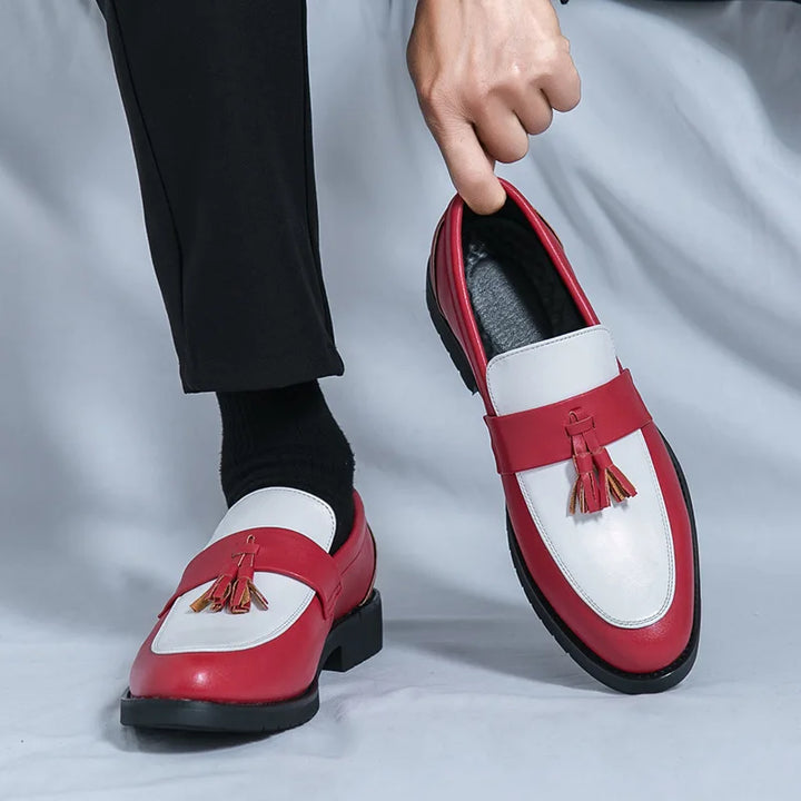 Maison Leather Tassel Loafers