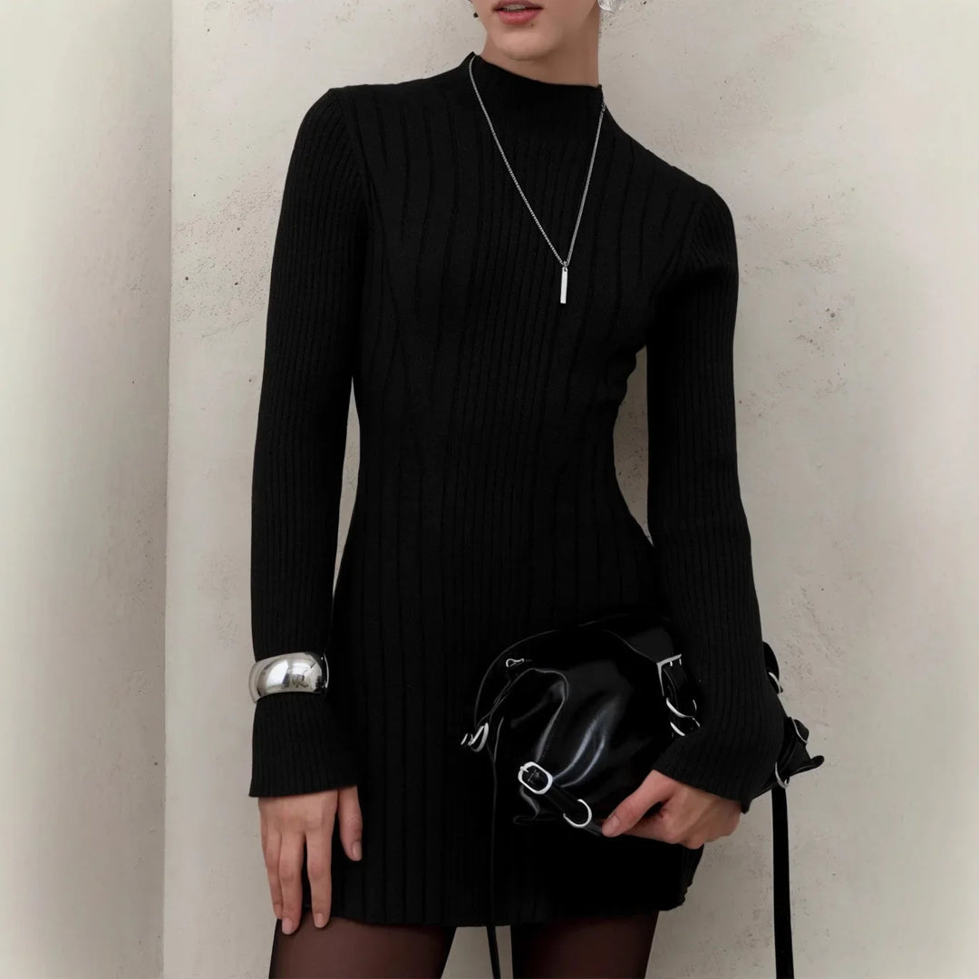 Guinevere Mock Neck Sweater Dress