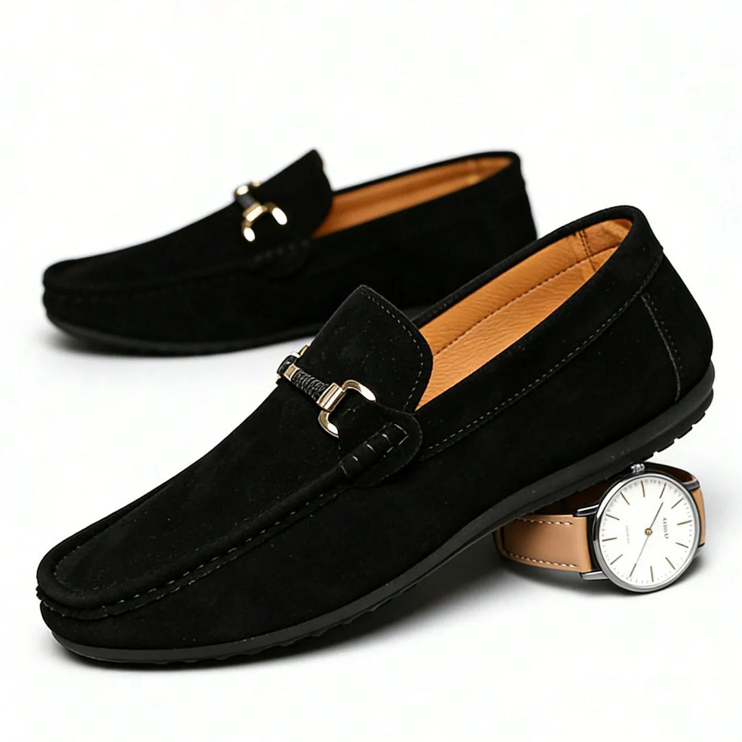 Ethan Suede Slip On Loafers