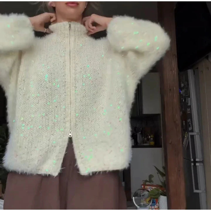 Odalys Sequin Zip Cardigan