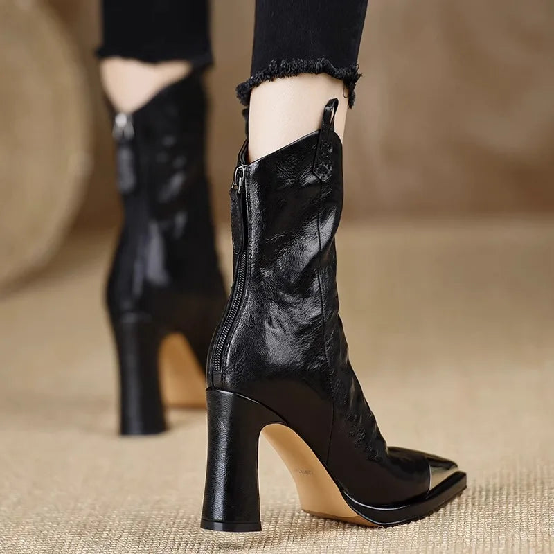 Lennon Leather Ankle Boots