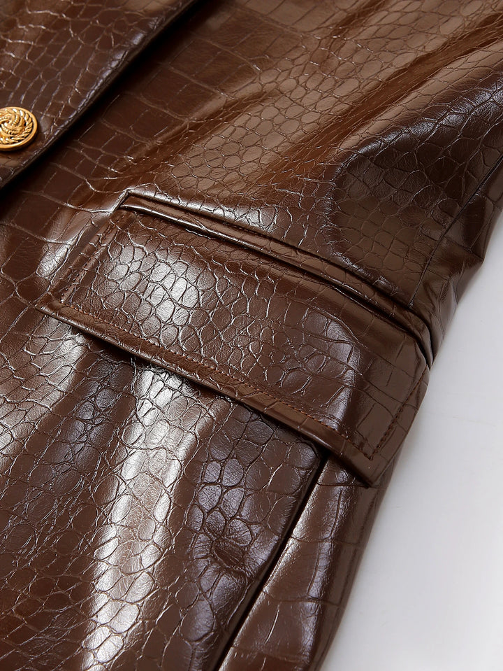 Sharon Leather Blazer
