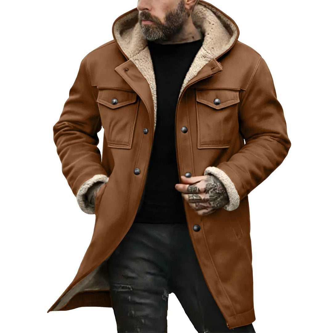 Highland Suede Long Overcoat