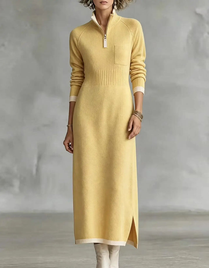 Rosalinde Ribbed Zip Maxi Dress