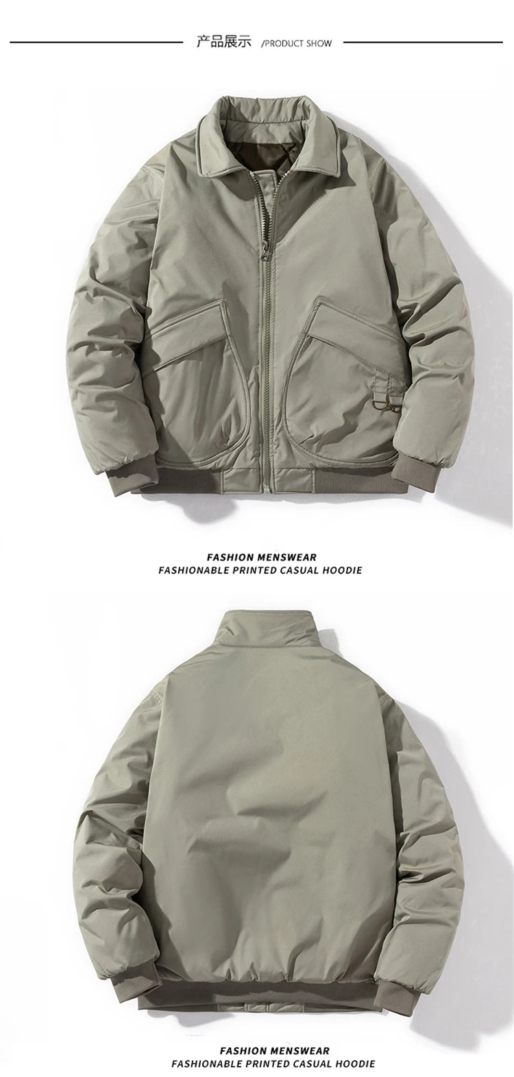 Autumn Winter Jackets Men Solid Bomber Jacket Men Military Vintage Retro Motorcycle Jacket Casual Parkas Windbreaker Pocket Male