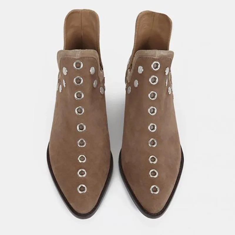 Astrid Stud Pointed Ankle Boot