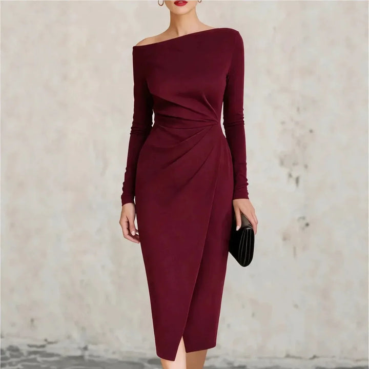 Adrienne Twisted Waist Midi Dress