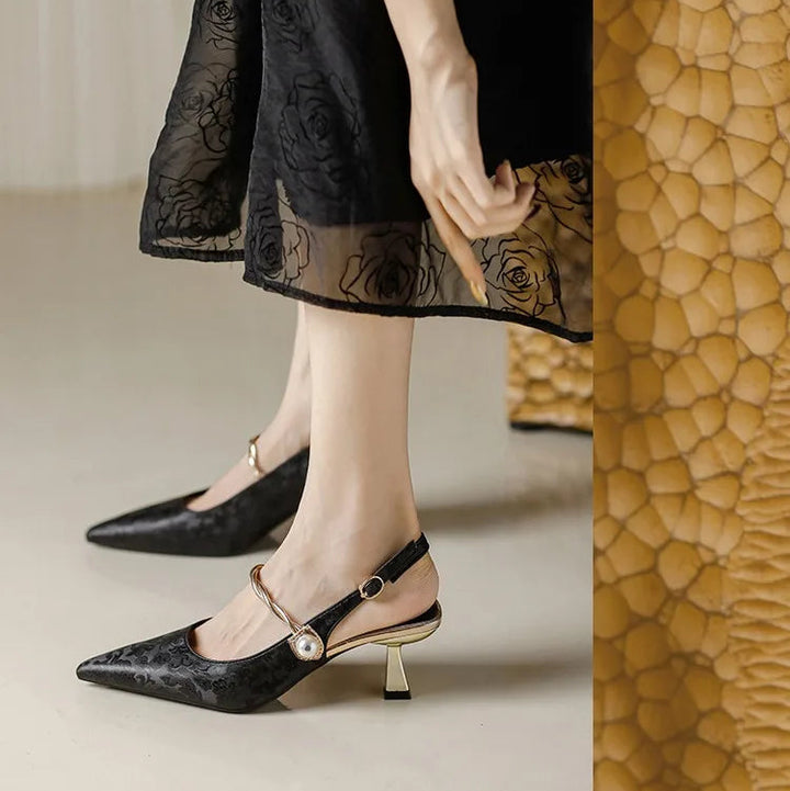 Penelope Satin Kitten Heels