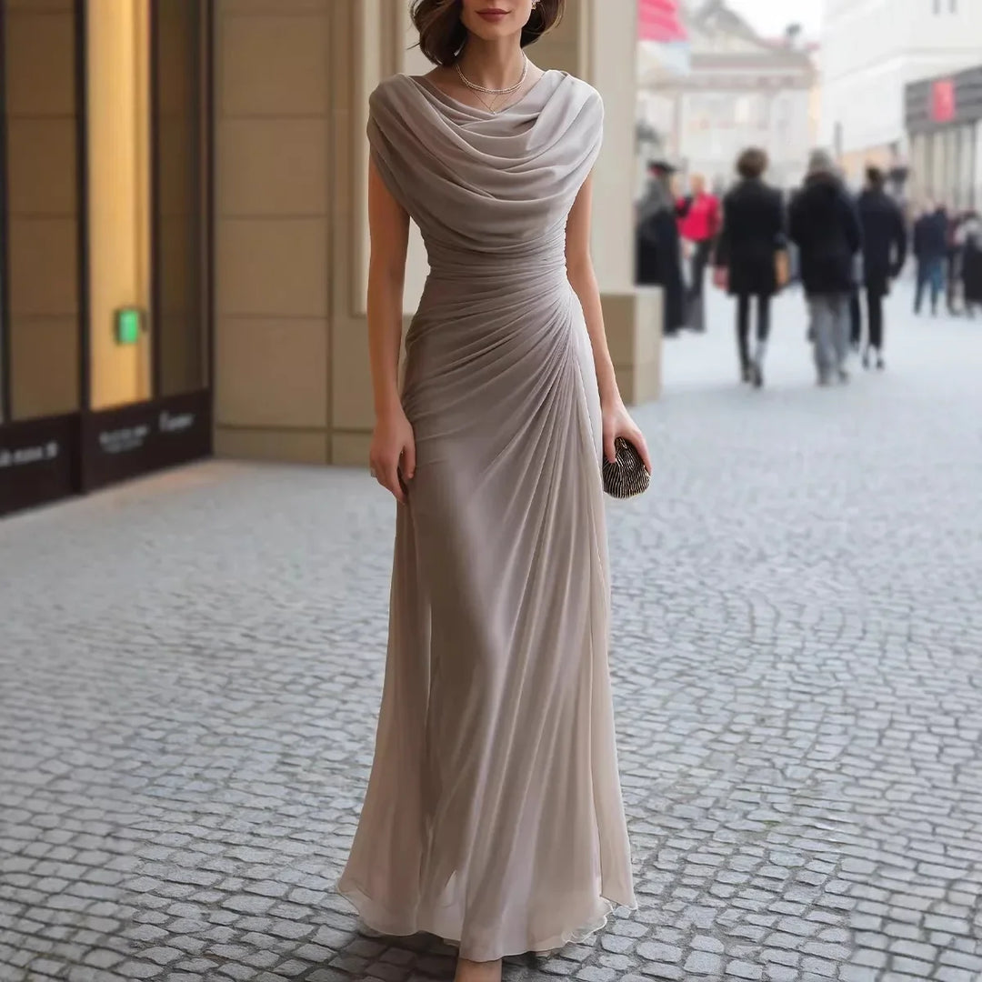 Juliet Draped Cowl Neck Maxi Dress