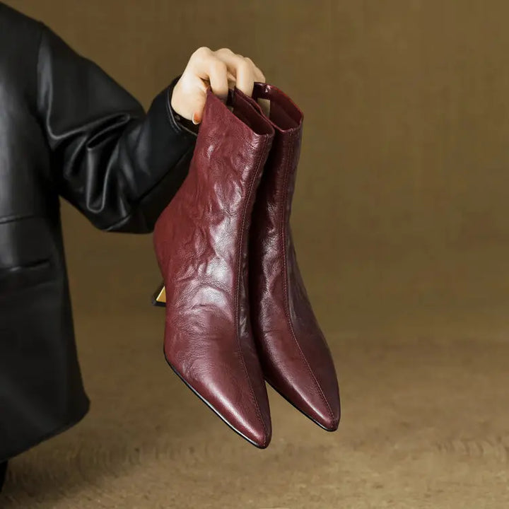 Andrea Genuine Leather Ankle Boots