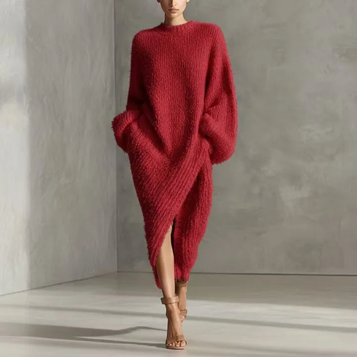 Odile Asymmetrical Hem Sweater Dress