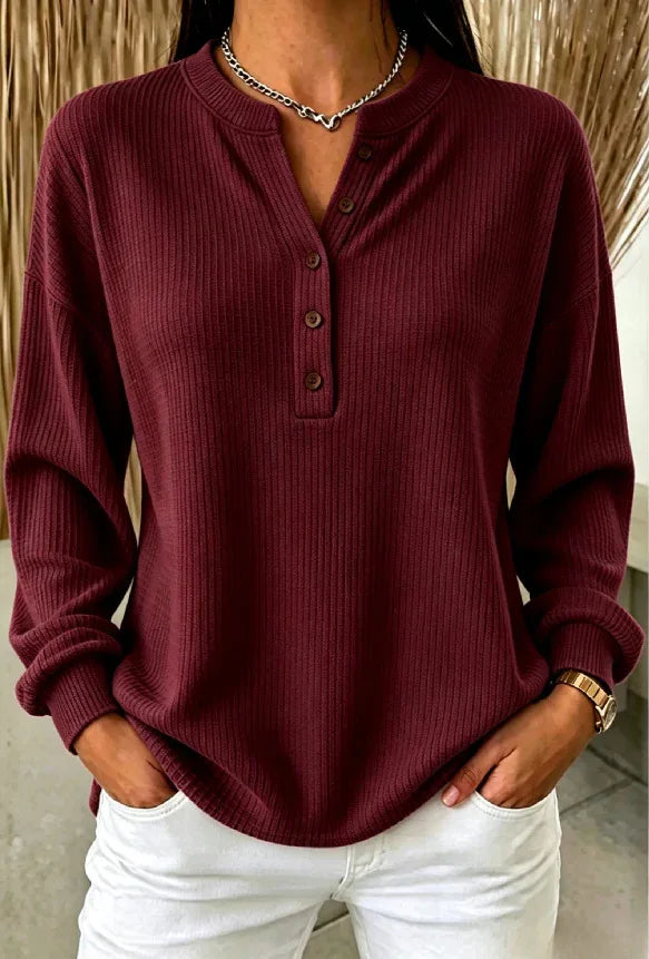 Imogen Button Placket Henley