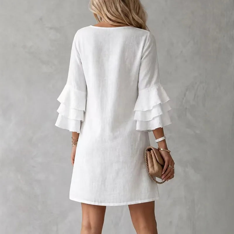 Marisela Ruffle Sleeve Mini Dress