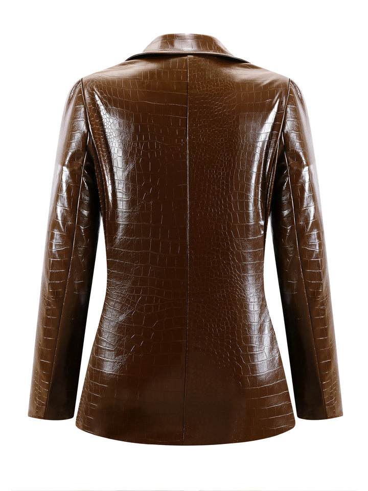 Sharon Leather Blazer
