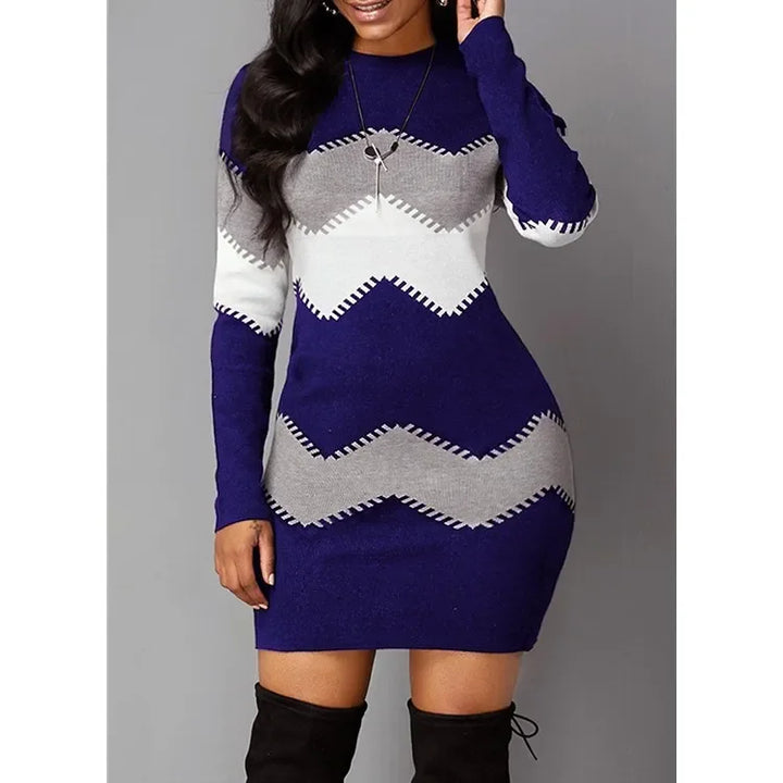 Maren Chevron Knit Dress