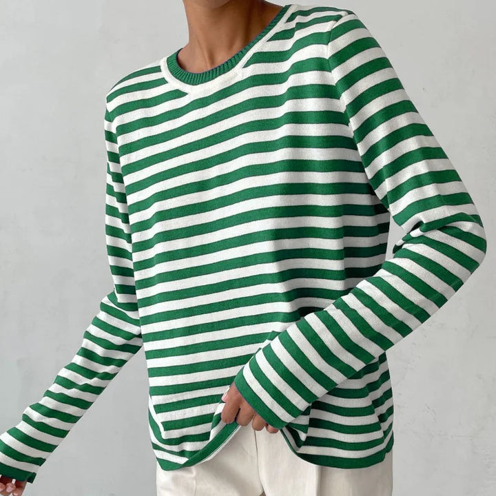 Marielle Striped Crew Sweater