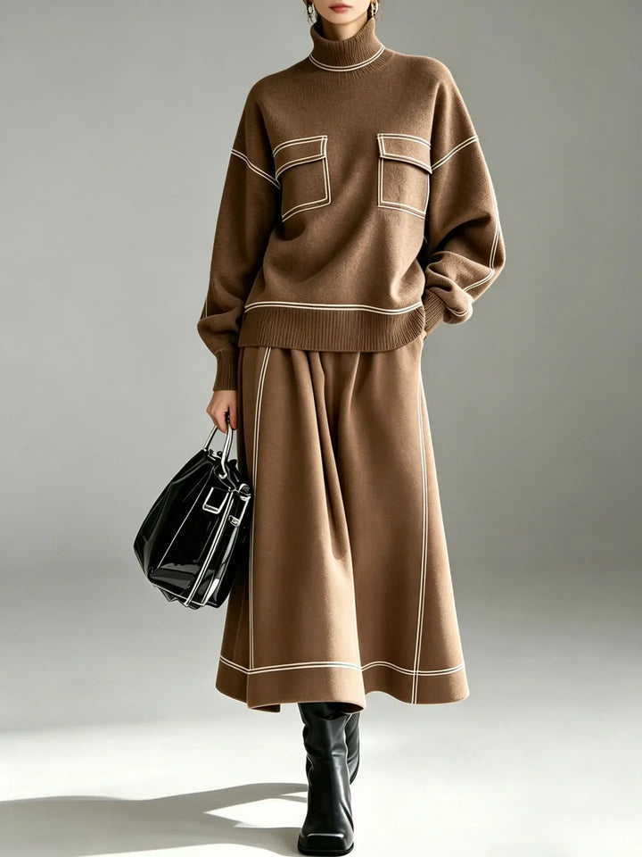 Marlene Turtleneck Skirt Set