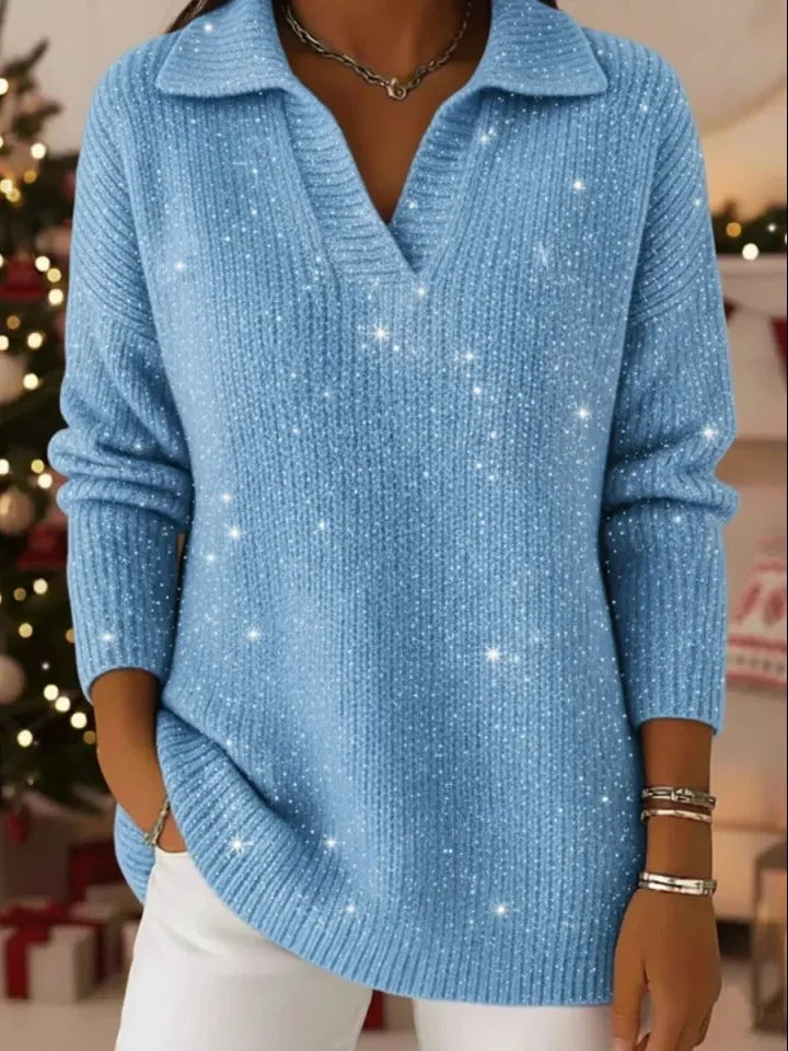 Marisette Sequined Pullover Sweater