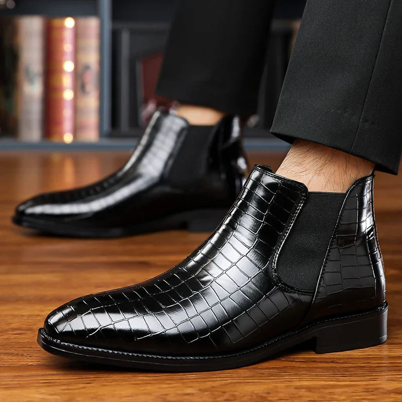 Harris Croc Embossed Chelsea Boot