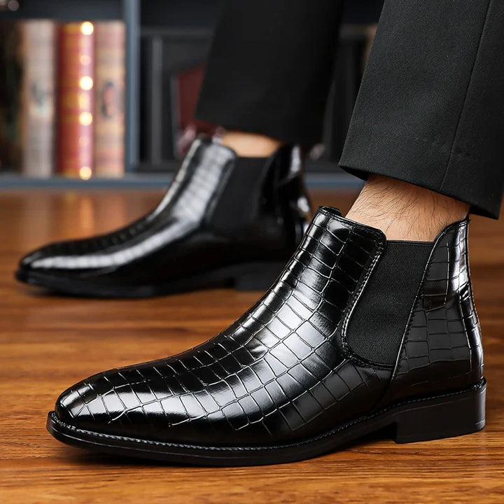 Harris Croc Embossed Chelsea Boot