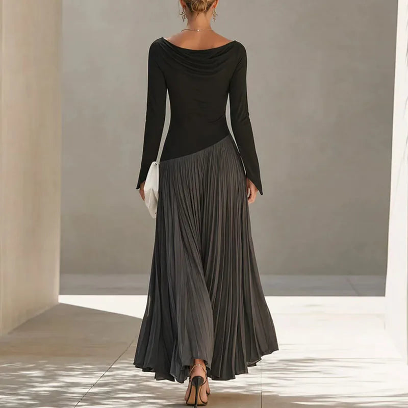 Inara Flowing Draped Maxi Dress