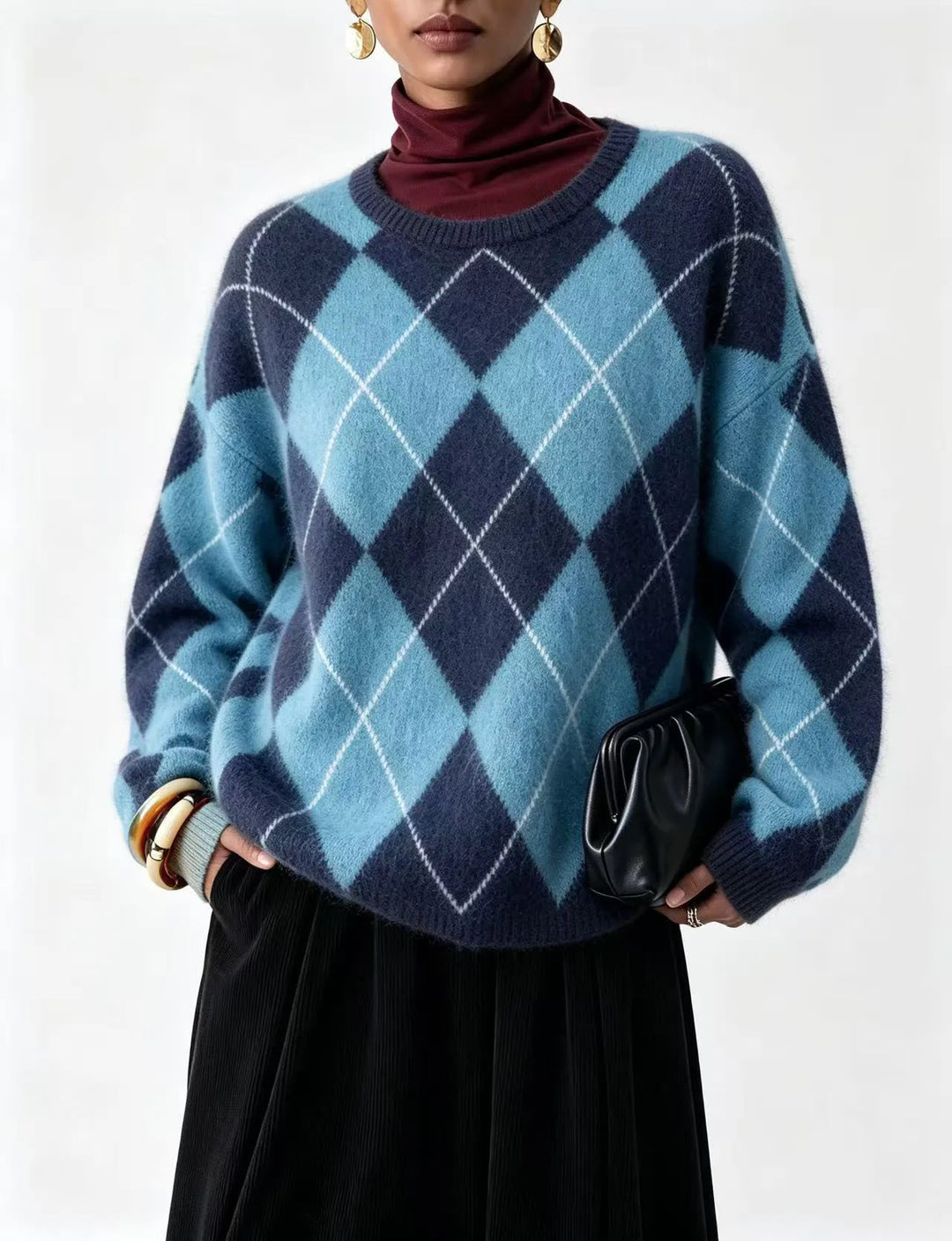 Linden Argyle Crew Sweater