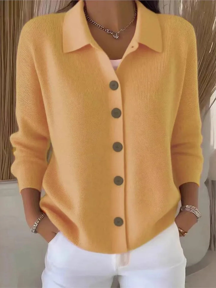 Marget Collared Knit Cardigan
