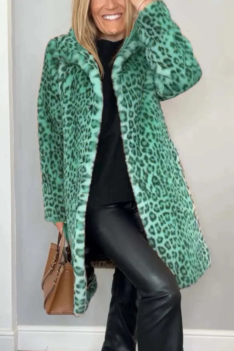 Bianca Turn Down Leopard Coat