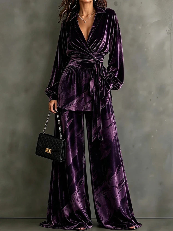 Marielena Velvet Wrap Front Set
