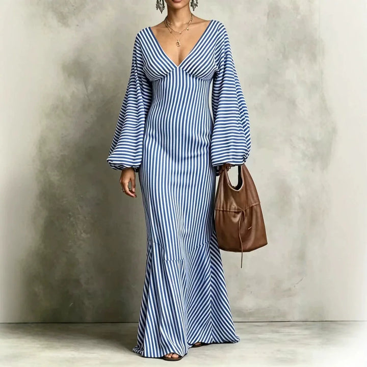 Cosima Lantern Sleeve Maxi Dress