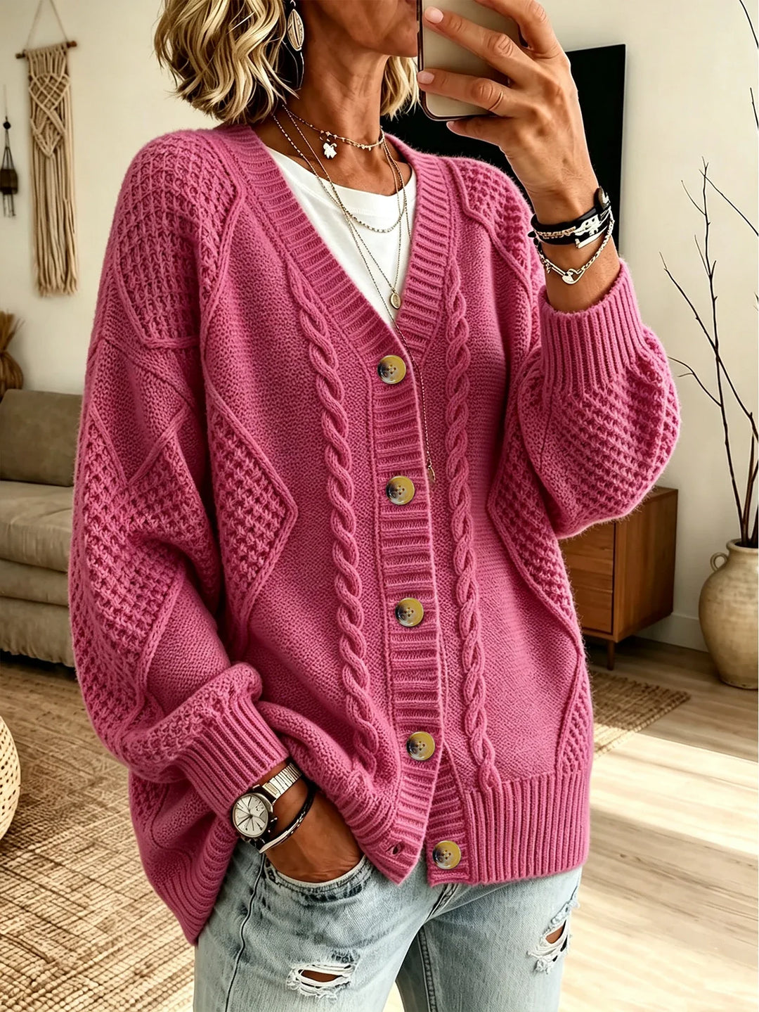 Isobel Cable Knit Cardigan