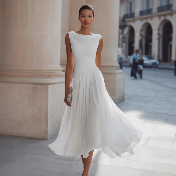 Vivienne Flowing Pleated Midi Dress