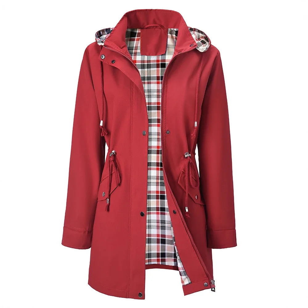 Yolanda Drawstring Waist Rain Jacket