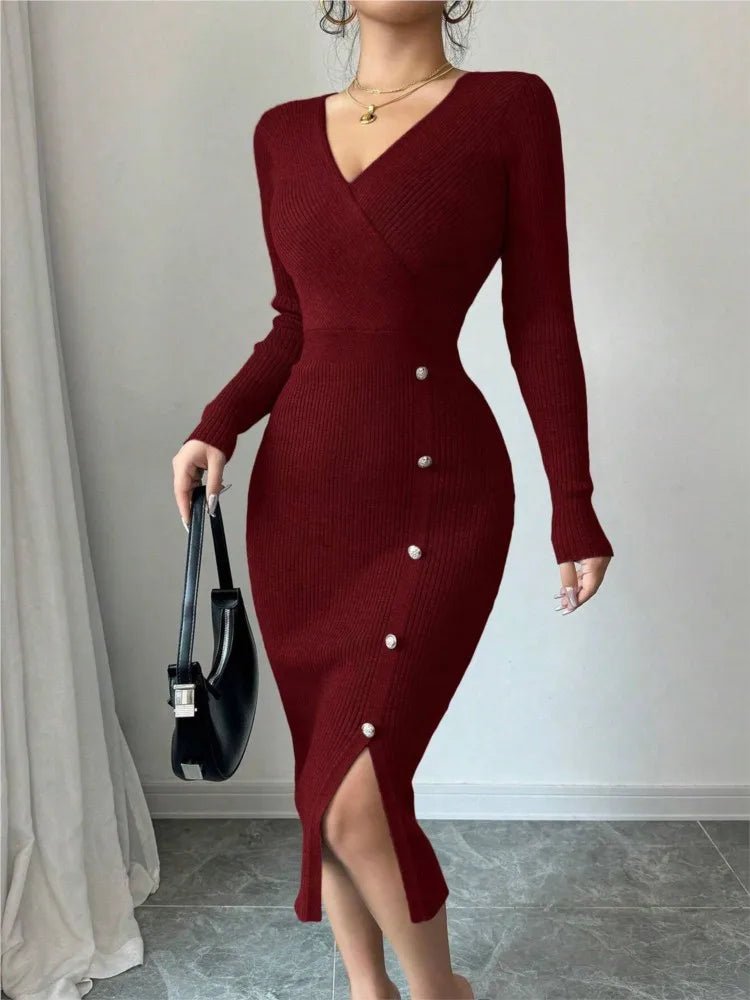 Zelie Ribbed Knit Dress