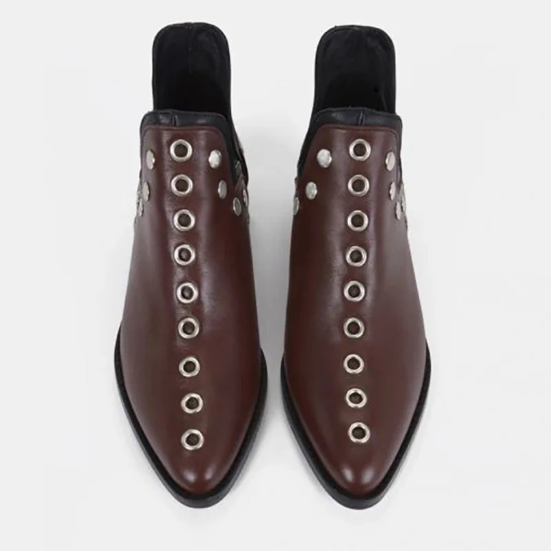 Astrid Stud Pointed Ankle Boot